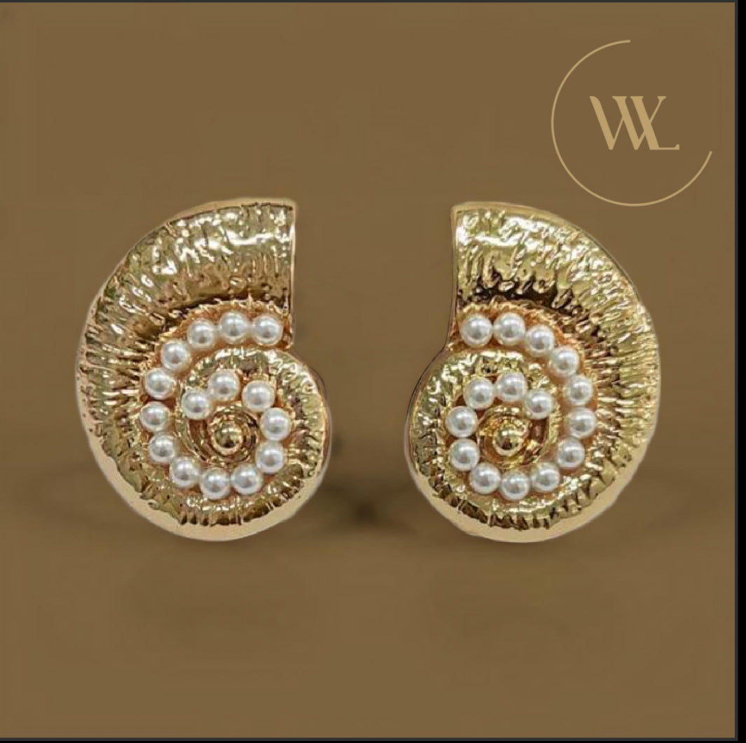 Pendientes Caracola Dorada